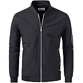 LAITIMIA Men's Lightweight Warm Bomber Jacket for Fall Winter Casual Windbreaker Zip-Up Coat Multiple Pockets