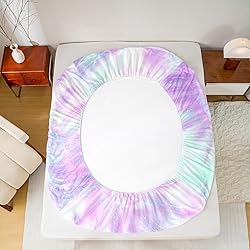 Erosebridal Tie Dye Fitted Sheet Full Purple Tie