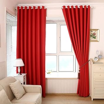 Amazon Com Curtains Curtains Solid Color Shading Double Bedrooms