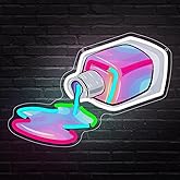 Nail Polish Neon Sign,Nails LED Neon Signs for Wall Decor,Nail Polish Bottle Neon Sign for Salon,Beauty Room,Bedroom,Nail tech Decor Gifts,Home Art,Christmas, Birthday