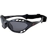 Hurricane Eyewear Category 4 Polarized Jet Ski Floating Goggles Black Padded Frames with Anti-Fog Coating