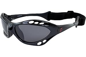 Hurricane Eyewear Category 4 Polarized Jet Ski Floating Goggles Black Padded Frames with Anti-Fog Coating