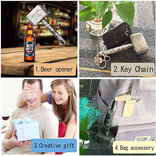 Thors Hammer Flesopener - Marvel Style Avengers Beer Opener voor bar/huisdecoratie, cadeau voor Marvel Lovers en… - Image 6