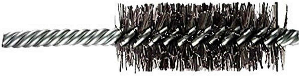 PFERD 83424 SpyraKleen Double Spiral Power Wire Brush, Carbon Steel Bristles, Double Stem, 1/2" Diameter, 0.006" Wire Size, 4" Shank Length, 6" Length