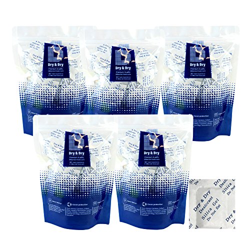 2 Gram Pack of 1000 "Dry & Dry" Silica Gel Packets Desiccant Dehumidifiers - Rechargeable Paper(FDA Compliant)