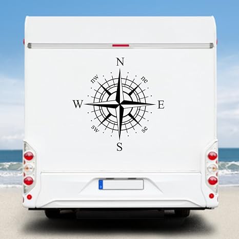 WA101 Clickzilla - Wohnmobil Aufkleber - Wohnwagen - Kompassrose