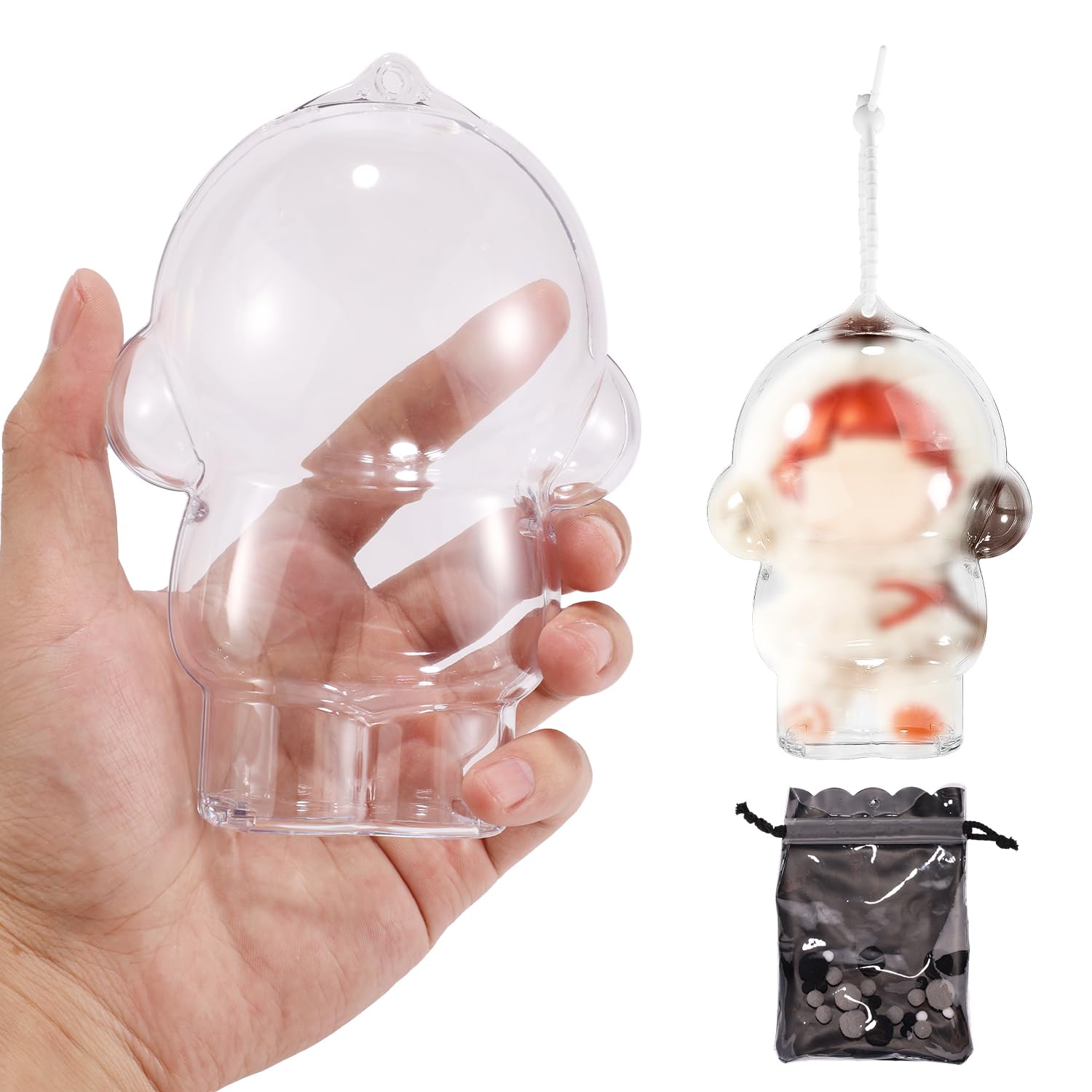 Photo 1 of Doll Protective Case, Transparent Plastic Toy Figures Display Case with Tips Package Portable Storage Box Holder Collector Gift, Prevent from Dust and Scratch (Doll Not Included)