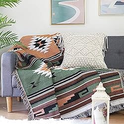 Luxlovery Bohemian Sofa Throw Blankets Ethnic Woven