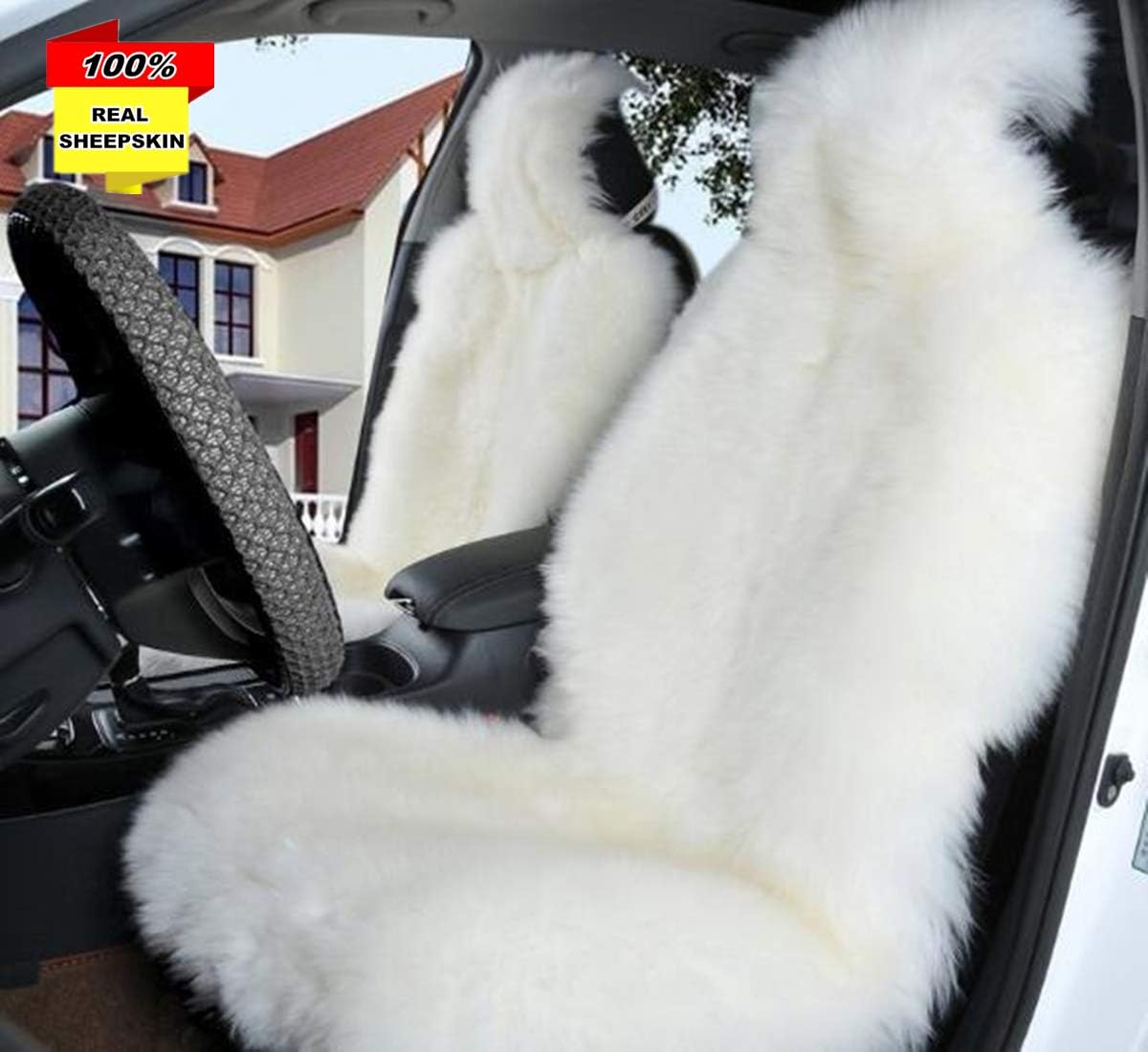 Inzoey Genuine Australian Sheepskin Car Seat Cover