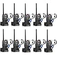 pxton Waterproof walkie talkies for Adults, Work,and Outdoor. walkie talkies Long Range with Headphones and Fast Charger Dock，Handheld Two Way radios Rechargeable NOAA walkie Talkie (10 Pack)