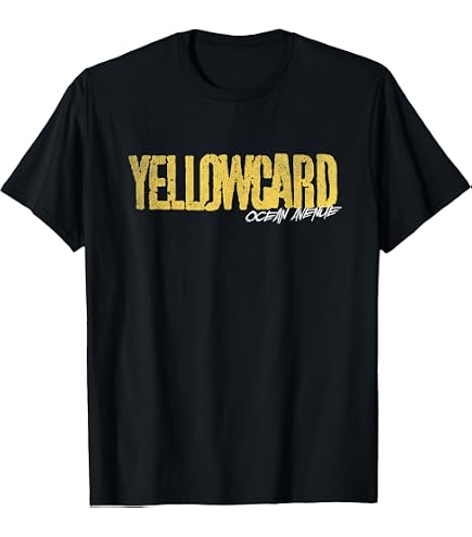 Amazon.com: Yellowcard Yellow Logo T-Shirt, Men's Unisex-Adults
