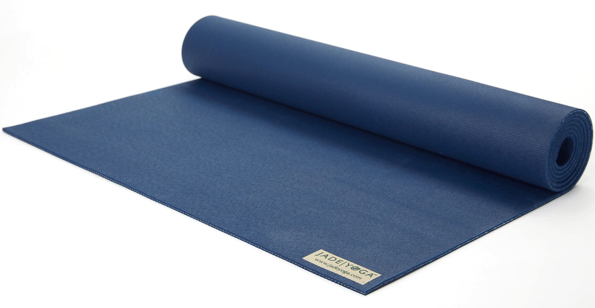 JadeYoga Travel Yoga Mat - Packable, Lightweight, & Portable Yoga Mat - Non-Slip Natural Rubber Mat for Women & Men -Great for Yoga, Home, Gym, Pilates, Fitness & Stretching (Midnight Blue, 74" x 24")