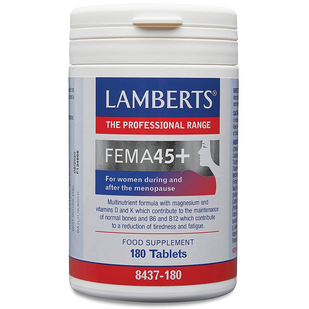 Lamberts FEMA45+ Multivitamin for Women Over 45 – with Calcium, Magnesium & B Vitamins – 180 Tablets