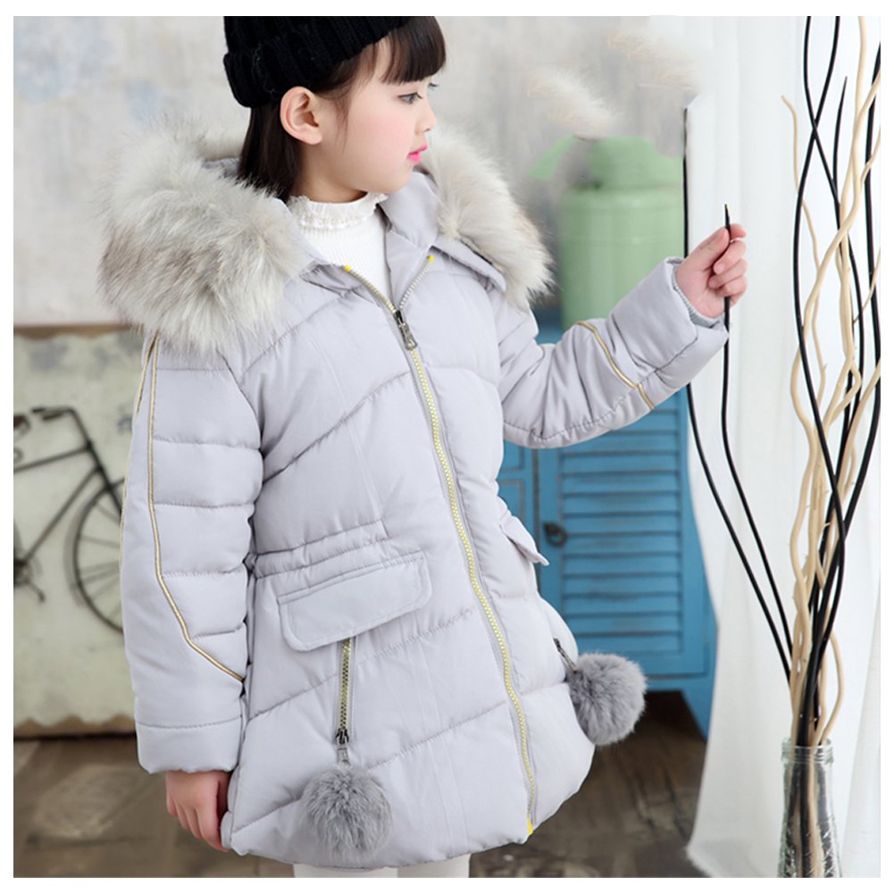 LSERVER Little Big Girl Winter Parka Warm Down Coat Puffer Jacket Down
