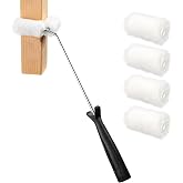HAUTMEC Mini Paint Roller Kit, Small Paint Roller Covers with Ergonomic Handle and Durable Frame, ideal for Tight Corners, Pipes, Fences, Furniture, and Walls 0033