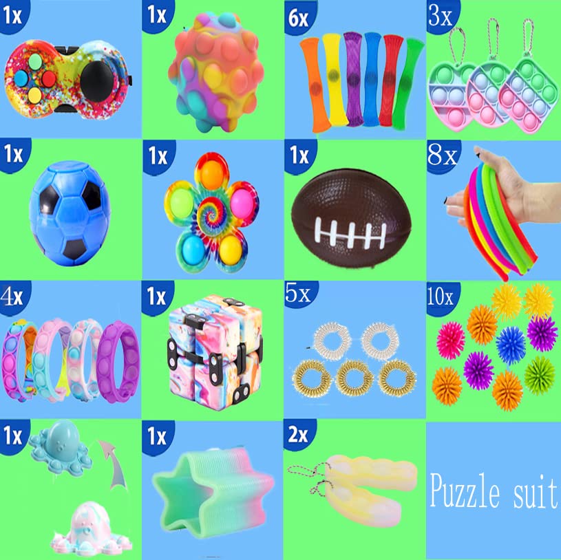 Fidget Toy Pack Pop Fidgets Toy Set Fidget Toys Pack Stress Relief and