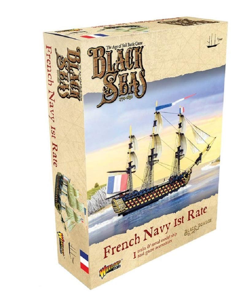 Warlord Games French Navy First Rate - 1/700 Scale Miniature for Black Seas Highly Detailed Age of Sail Era Miniatures for Table-top Wargaming