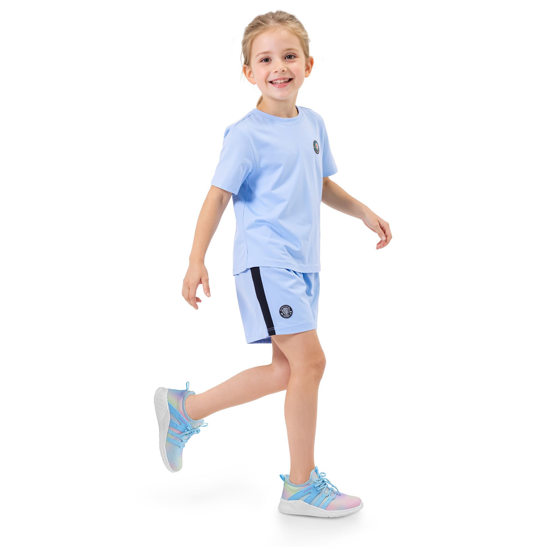 RUNSIDE Girls Tennis Shoes Lightweight Sports Kids Sneakers Lace-up for Running/Walking, Toddler/Little Kid/Big Kid