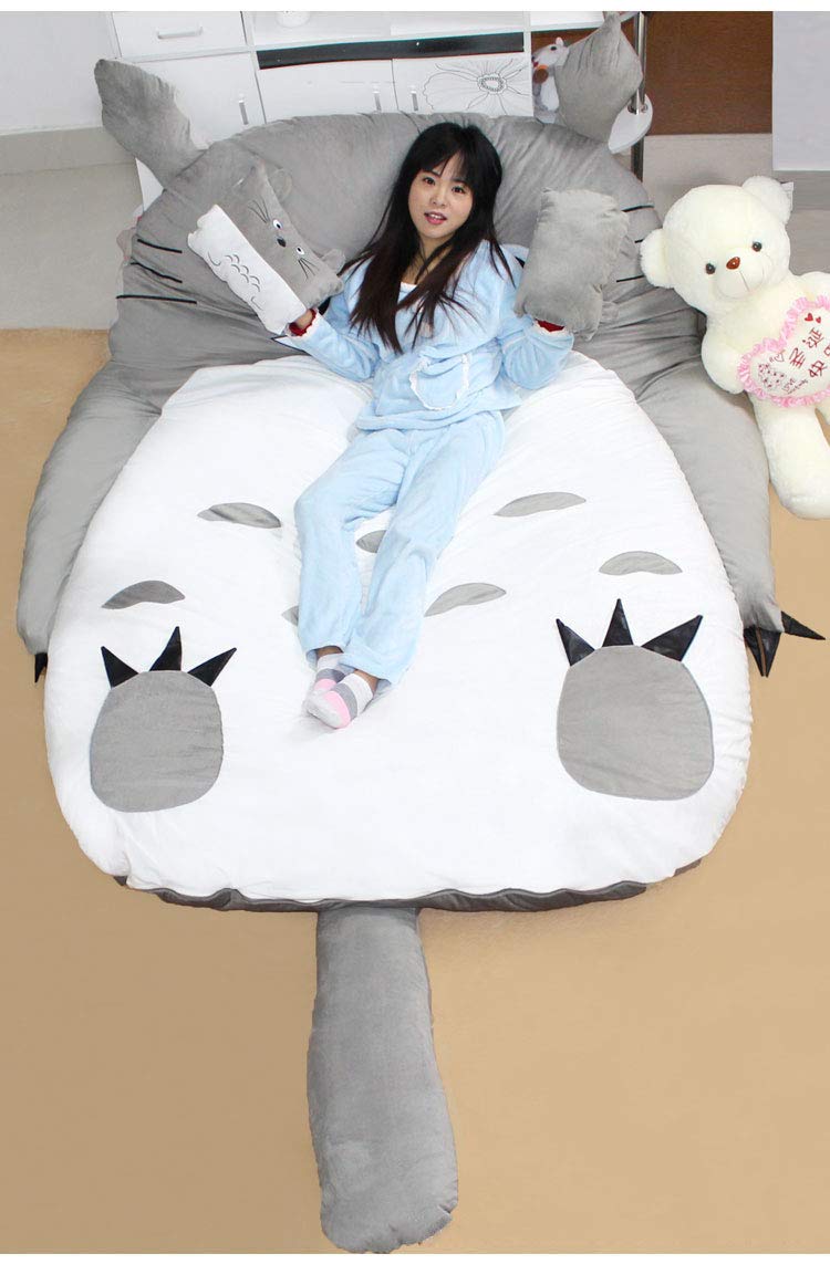 20m Wdj Totoro Sleeping Bag Sofa Bed Double Foam Beanbag Cartoon Thicken Tatami Mattress Adult Kids Mattress Cushion