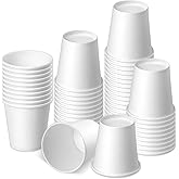 Huaiid 3 oz 50 Pack Disposable Cups, Small Paper Cups Mouthwash Cups, Espresso Disposable Cup for Bathroom, Snack, Espresso, Mouthwash (White)