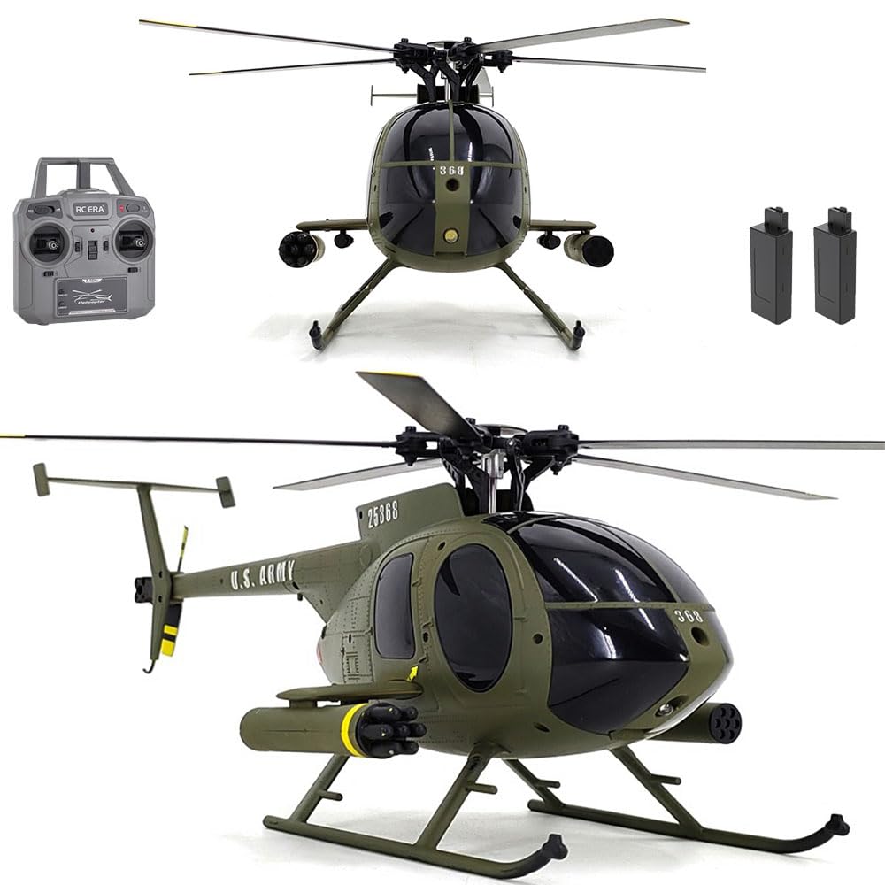 Photo 1 of FOR PARTS ONLY // Ssccgym 335MM MD500 C189 Remote Control Helicopter Add Optical Flow Positioning RC Aircraft 2Batteries RC Heli Single Rotor No Ailerons Maintain Altitude Hover Green RTF