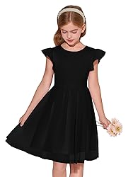 Haloumoning Girls Tutu Dress Ruffle Short Sleeve