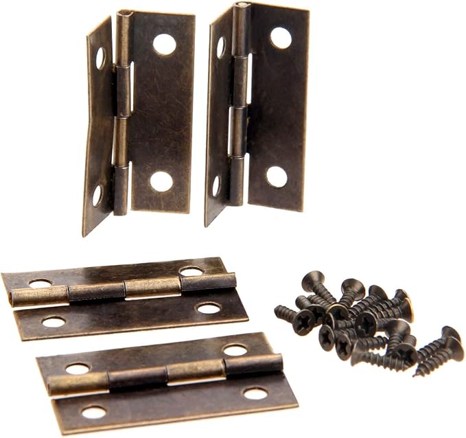 Hinges 4Pcs 34x22mm Antique Bronze/Gold Hinges