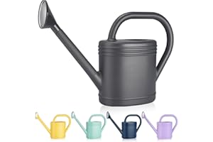 GEGEMAOYI 1 Gallon Watering Can for Indoor Plants, Garden Watering Cans for Outdoor Plant House Flower, Modern Plant Watering Can Large Long Spout with Sprinkler Head