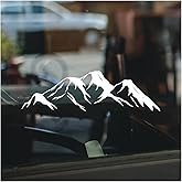 Mountain Car Decal Waterproof Vinyl Sticker Durable Adventure Nature Scenic Car Truck Laptop Window Decoration 7 x 2,1 Inches