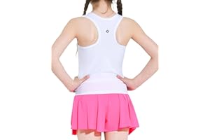 Hvididan Girls Tank Tops Racerback Crewneck Sleeveless Athletic Quick Dry Shirts Workout Yoga 5-14 Years