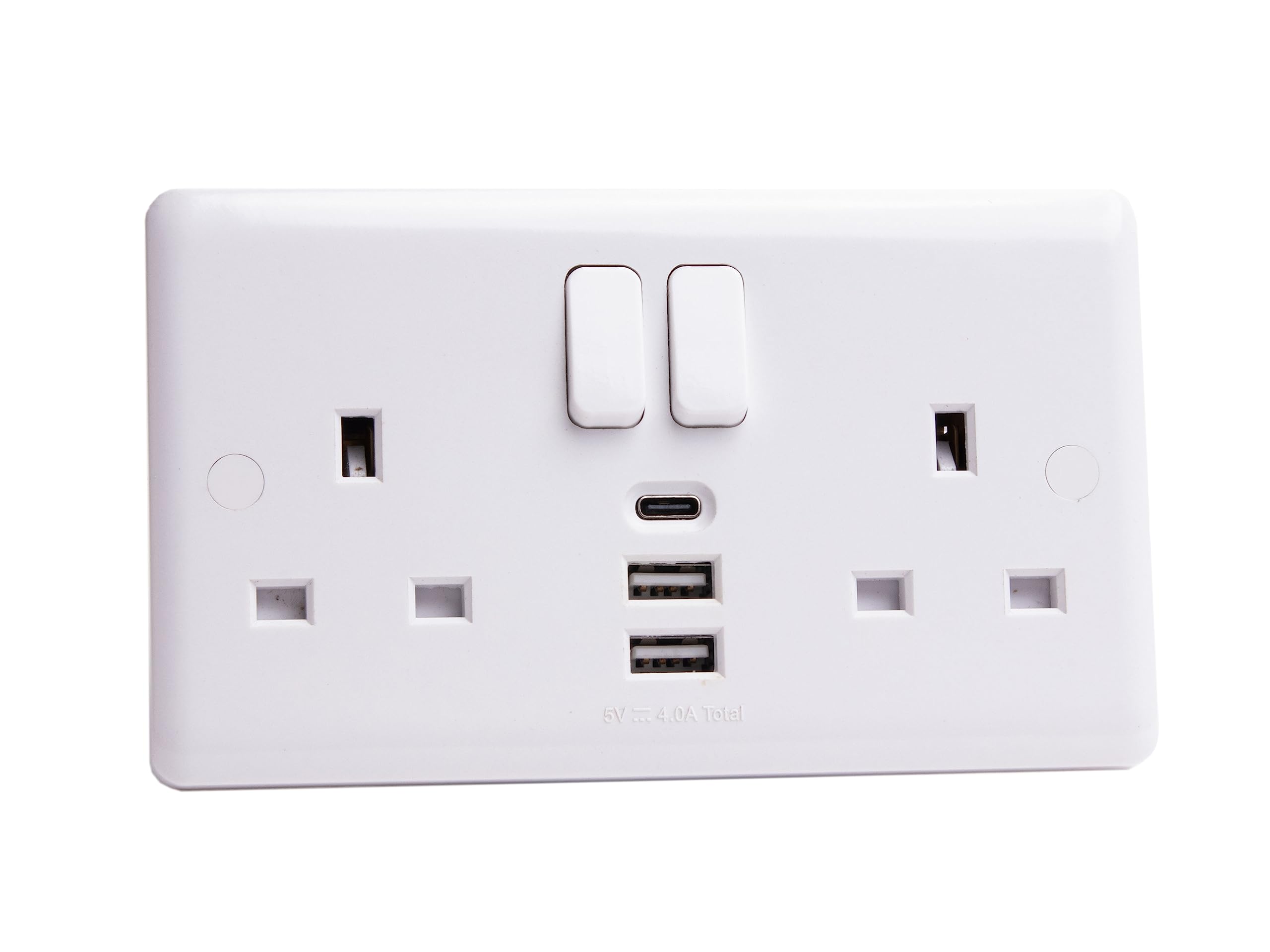 DETA 13A 2G SP SWITCHED SOCKET X3 USB PORTS