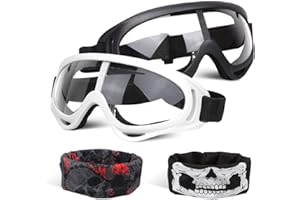 POKONBOY Protective Goggles/Safety Glasses/Motorcycle Eyewear Compatible with Nerf Guns for Kids Teens Game Battle Outdoor