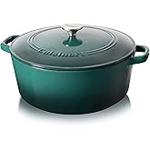 Cuisinart Chef's Classic Enameled Cast Iron Round Covered Casserole (Teal Gradient, 7- Quart)