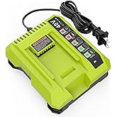 Ahomtikk OP401 Fast Charger Replacement for Ryobi 40V Battery Charger, Compatiblt with Ryobi 40V Lithium Battery OP4040 OP4050 OP4050A OP40601 OP4026 OP4015 OP4030