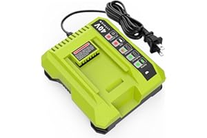 Ahomtikk Replacement for Ryobi 40V Battery Charger OP401, 40 Volt Charger Compatible with Ryobi 40V Lithium Battery OP4015 OP