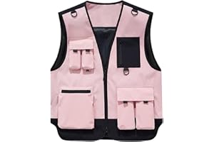 Mens Fishing Vest Utility Lightweight Outdoor Travel Safari Photo Cargo Jackets Sleeveless Hunting Vests With Multi Pockets