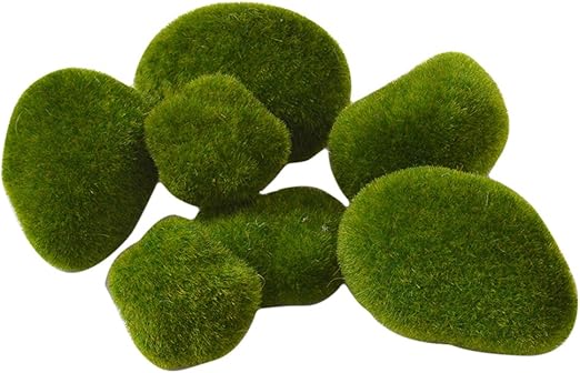 Amazon Com Asdomo 40 Pieces Artificial Moss Rocks Artificial