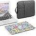 GMYLE 3 in 1 MacBook Air 13 Inch A1369/A1466 (2008-2017 Release) Bundle, Hard Glossy Clear Case, Grey Carrying Sleeve Bag with Handle & Pockets and Black Keyboard Cover - Cheery Fresh Floral Set