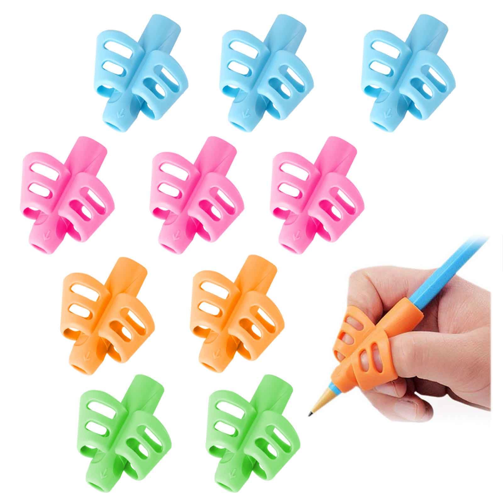 GWAWG 10PCS Pencil Grips,Pencil Holder for Kids, Handwriting Grip,Children Pencil Holder Writing Aid Grip Trainer,Writing Tool for Toddlers, Preschoolers, Children