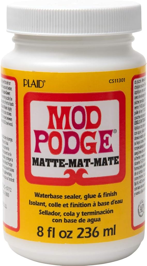 Amazon Com Mod Podge Cs11301 Waterbase Sealer Glue And Finish 8 Oz Matte Arts Crafts Sewing