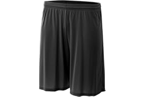 A4 SPORTSWEAR Athletic Performance All Sports Shorts Moisture Wicking, UPF 30+, No Pockets (14 Colors, Youth 6" & Adult 7" & 9")