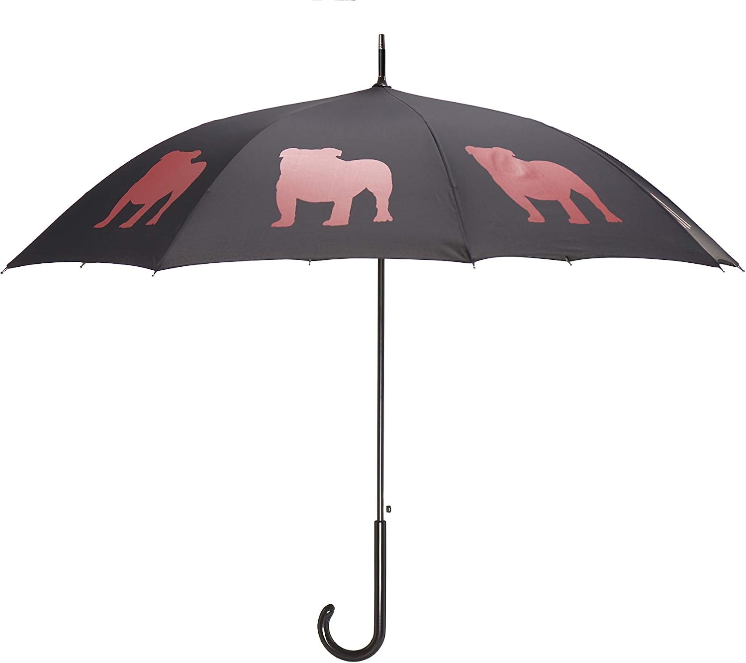 Bulldog With British Flag Smoking Windproof Automatic Tri Fold Foldable Umbrella Cartoon Uv Protection Travel Unbreakable Compact Portable Sun Rain Umbrella Folding Umbrellas Luggage Travel Gear