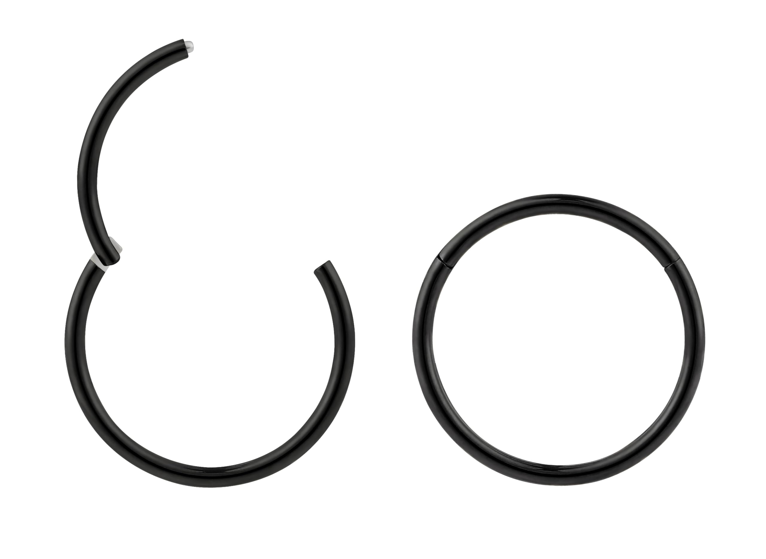 (7mm 18G) 2PCS Titanium Implant Grade Septum Jewellery Hinged Segment Ring Body Piercing Hoop Lip Rings Helix Cartilage Rook Sleeper Earrings Nickel Free Hypoallergenic