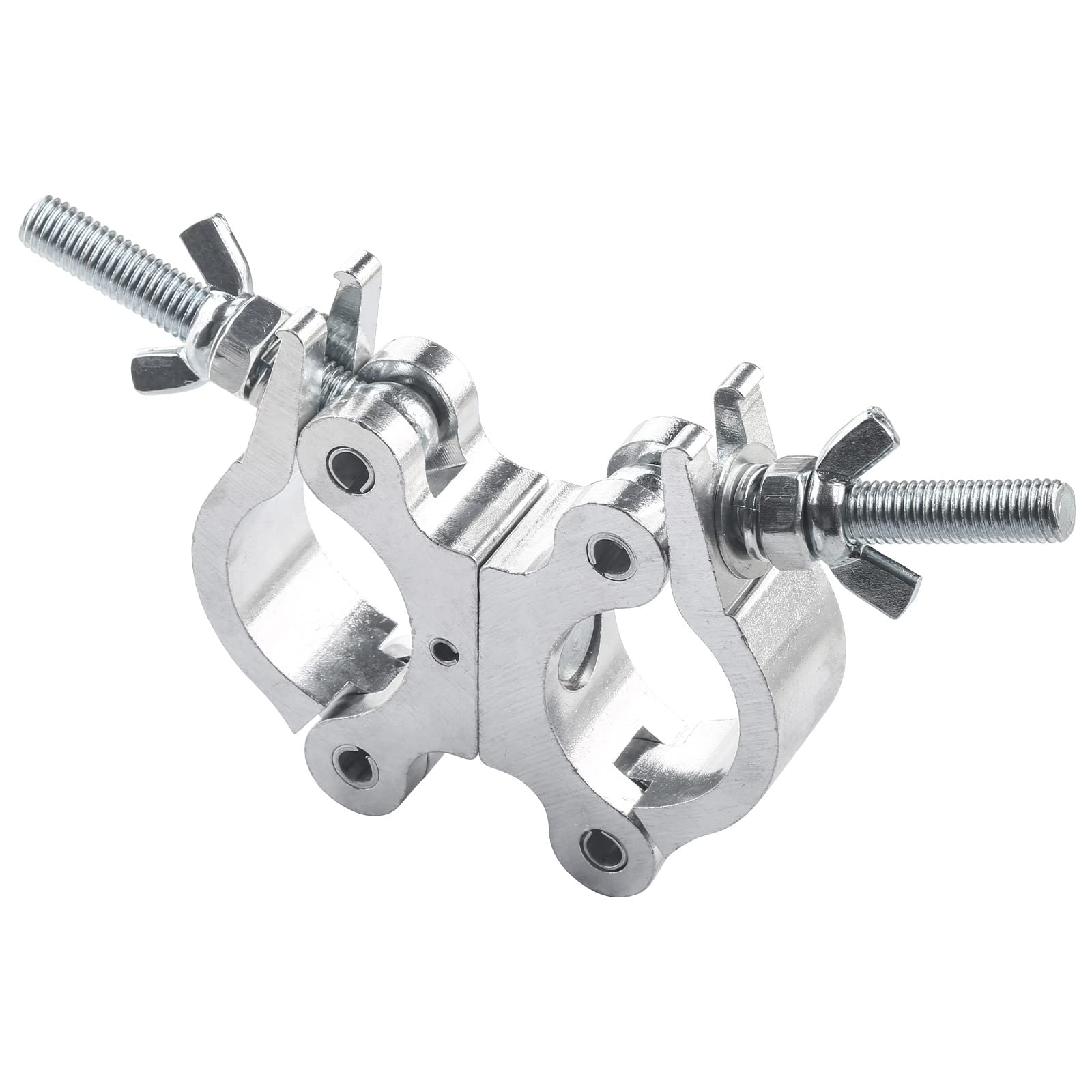 Lighting Truss Swivel Coupler Clamps for Lights, Lighting O Clamp Dj Light Pole Clamp Quick Release Dual Head Truss Clamp, Dual Swivel Tube Clamp Two Wrap Around Pipe Clamp Mounting Bracket 40mm-52mm — image 1