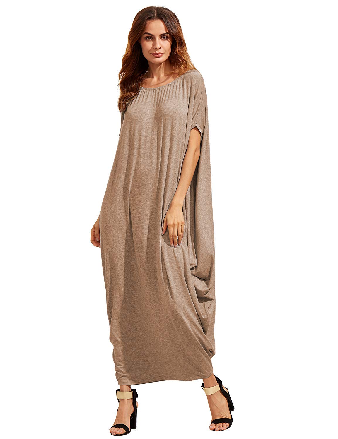 Verdusa Womens One Off Shoulder Caftan Sleeve Harem Maxi Dress | Desertcart  Papua New Guinea