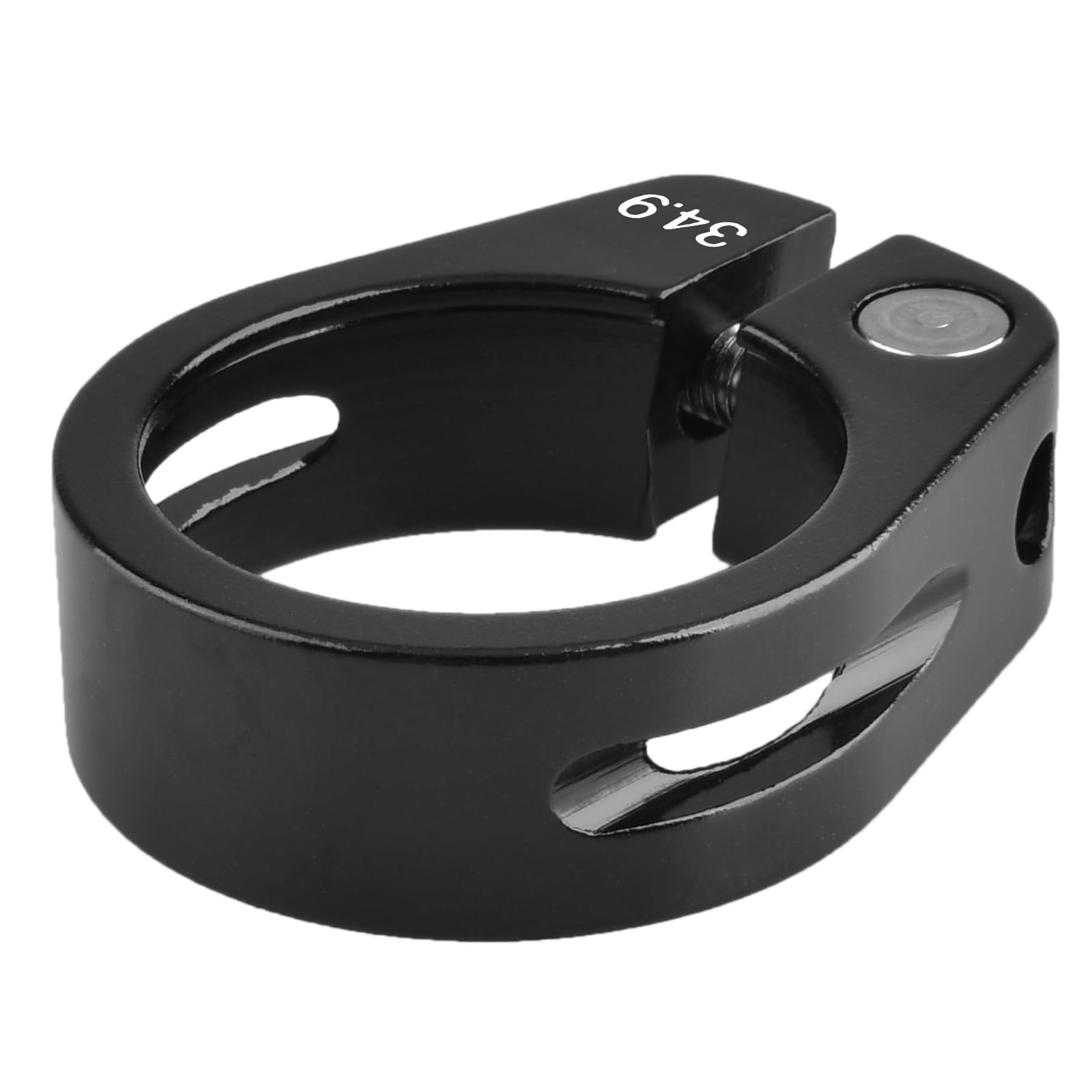 TRIWONDER Bike Seat Post Clamp 28.6mm, 31.8mm, 34.9mm Quick Release Seatpost Tube Clamp for MTB Road Casual Bike (Black - 34.9mm)