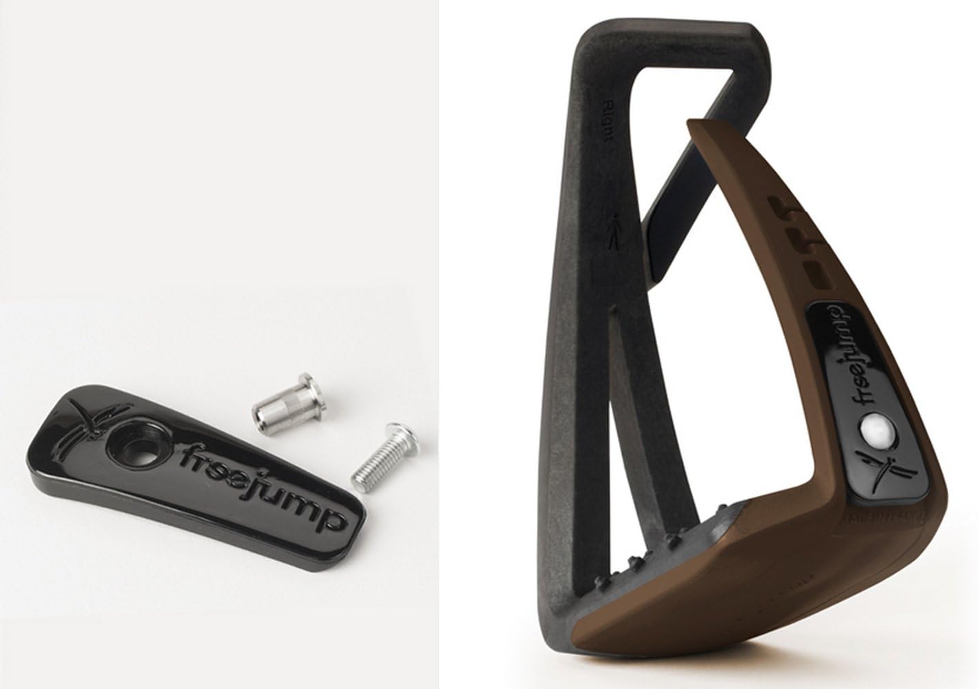 freejumpSoft UP Lite Stirrups - Black/Chocolate