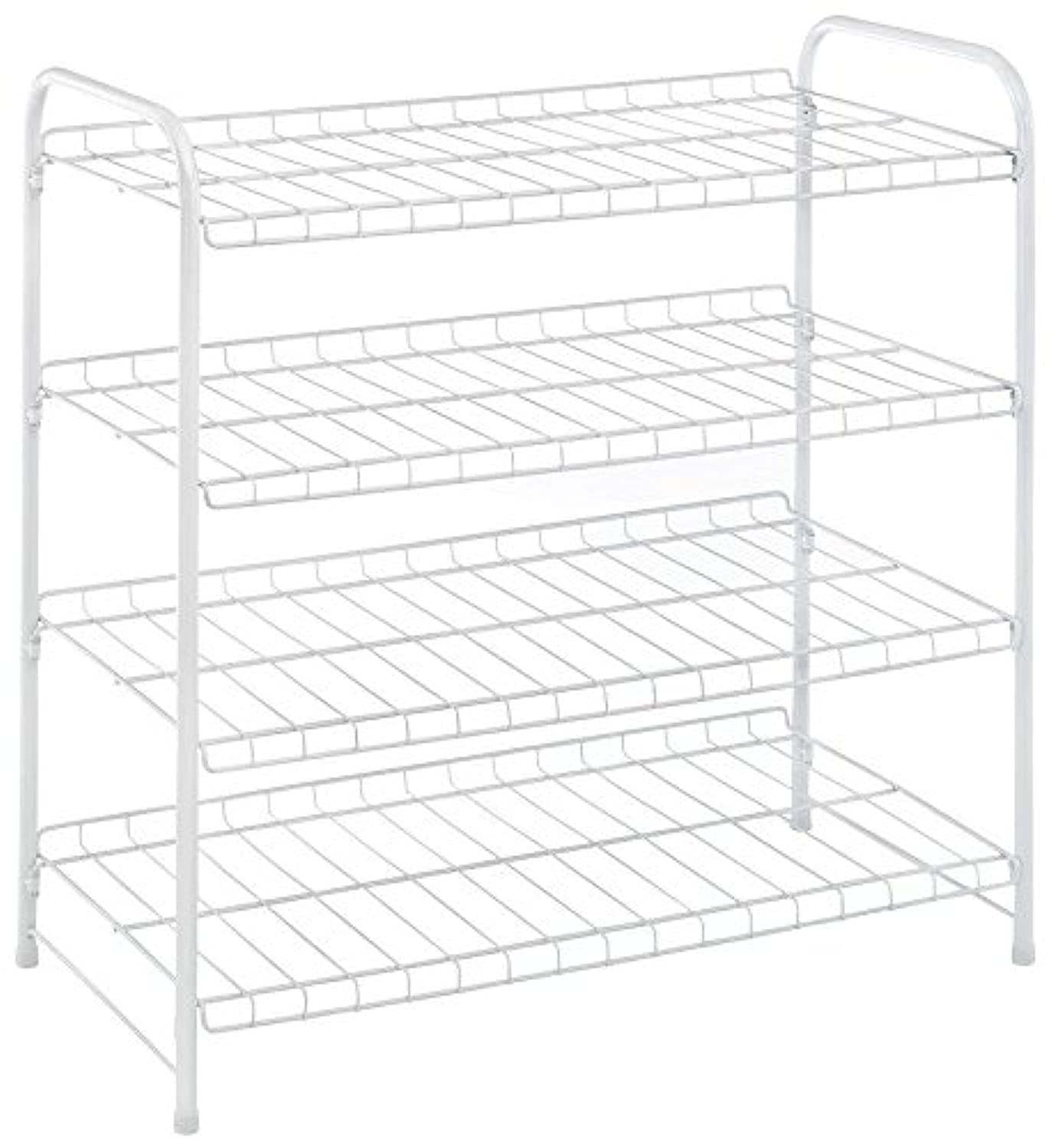 Whitmor, White 4 Tier Metal Plastic 4-Tier Cabinet Shelf