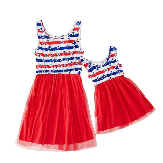 Zeeliy Famille Mère Fille Robes Chic Ensemble Eté Couture