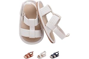 Kawacolibb Infant Boys Girls Sandals, Summer Baby Rubber Soles Non-Slip PU Leather Sandals, Newborn Toddler Prewalker First Walking Beach Outdoor Shoes,Infant Toddler Unisex Summer Shoes for babies